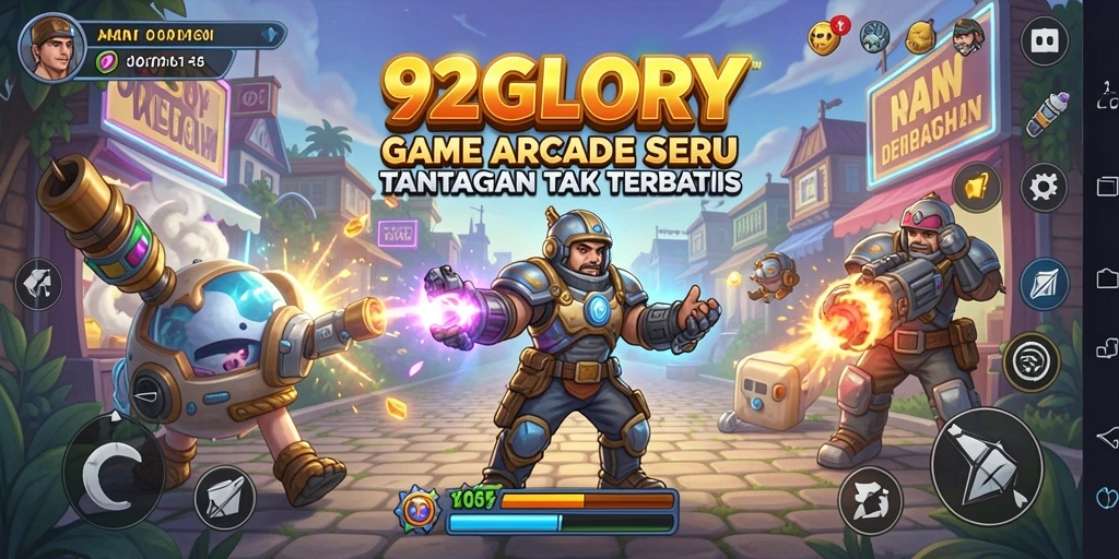 Screenshot 92GLORY menampilkan gameplay seru dan menantang dengan grafis cerah.
