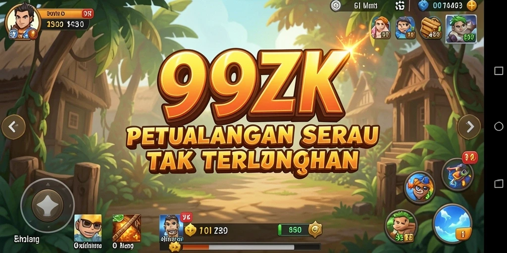 Tampilan gameplay seru dalam 999ZK, menampilkan petualangan mendebarkan.