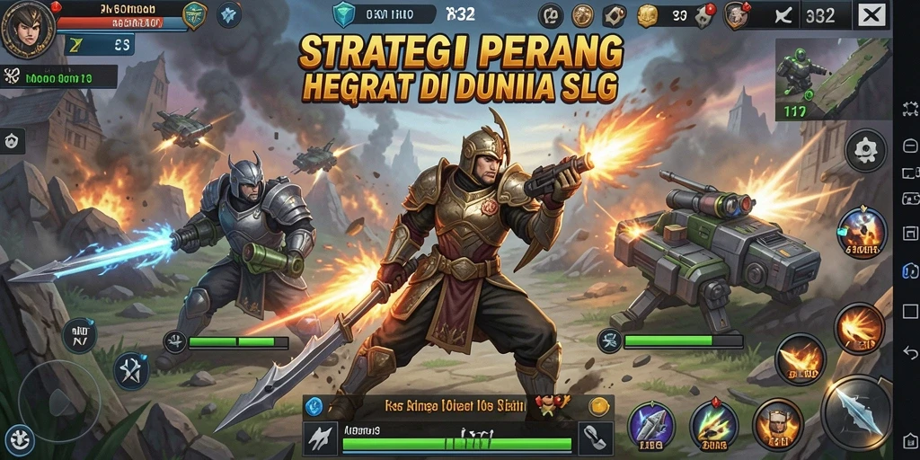Tampilan seru dalam gameplay F32 menunjukkan pertempuran epik dan strategi yang mendalam.
