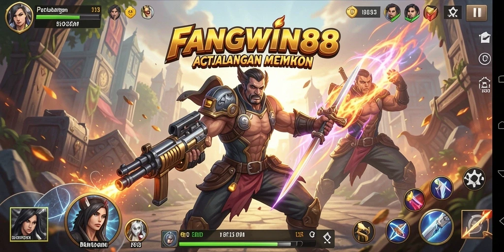 Tampilan gameplay FANGWIN88 yang mendebarkan dan penuh aksi.