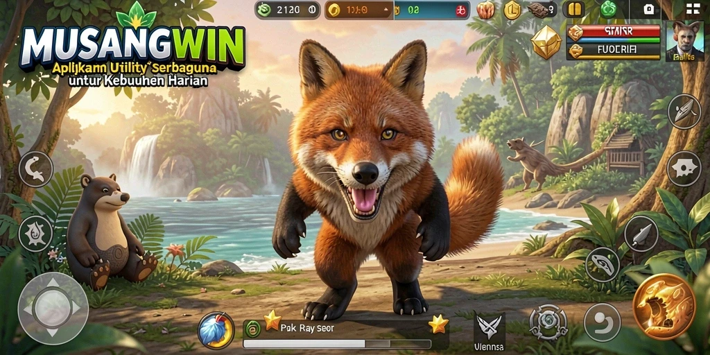 Screenshot utama MUSANGWIN menampilkan tampilan antarmuka aplikasi Utility.