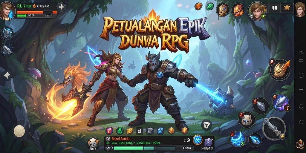 Screenshot RK77 menampilkan aksi seru di dunia RPG yang luas.