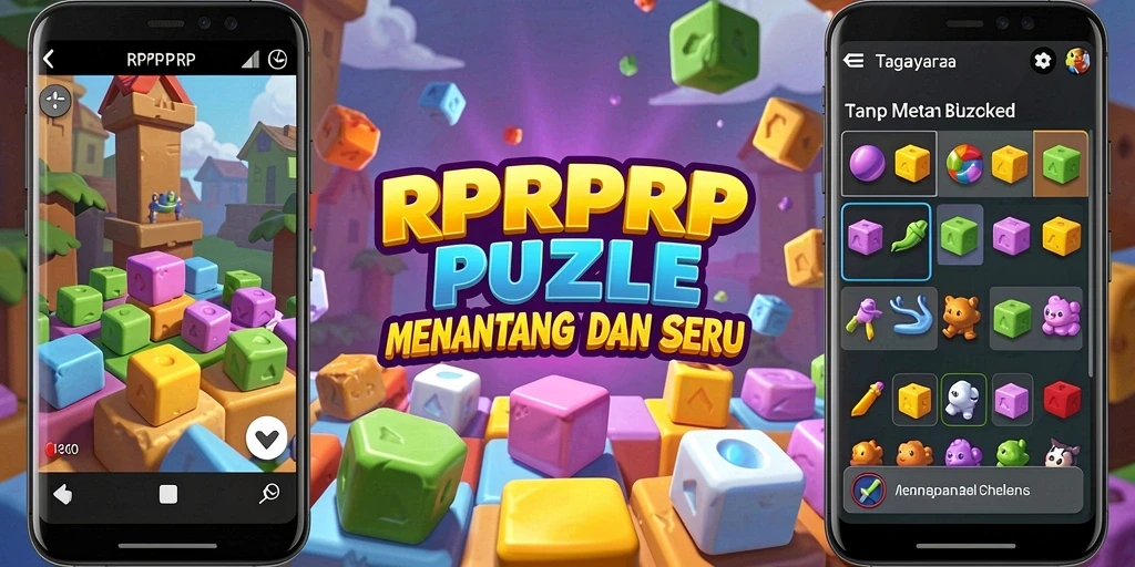 Tampilan gameplay menarik dari RPRPRP saat menyelesaikan puzzle.