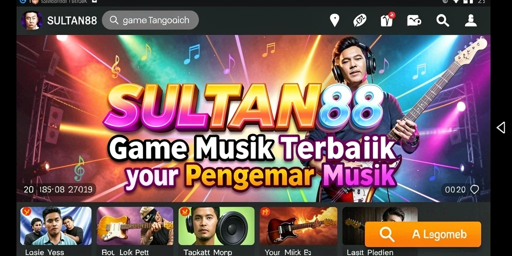 Tampilan menarik dari gameplay SULTAN88 yang penuh musik.