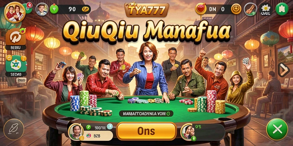 Tampilan gameplay seru dalam permainan QiuQiu.