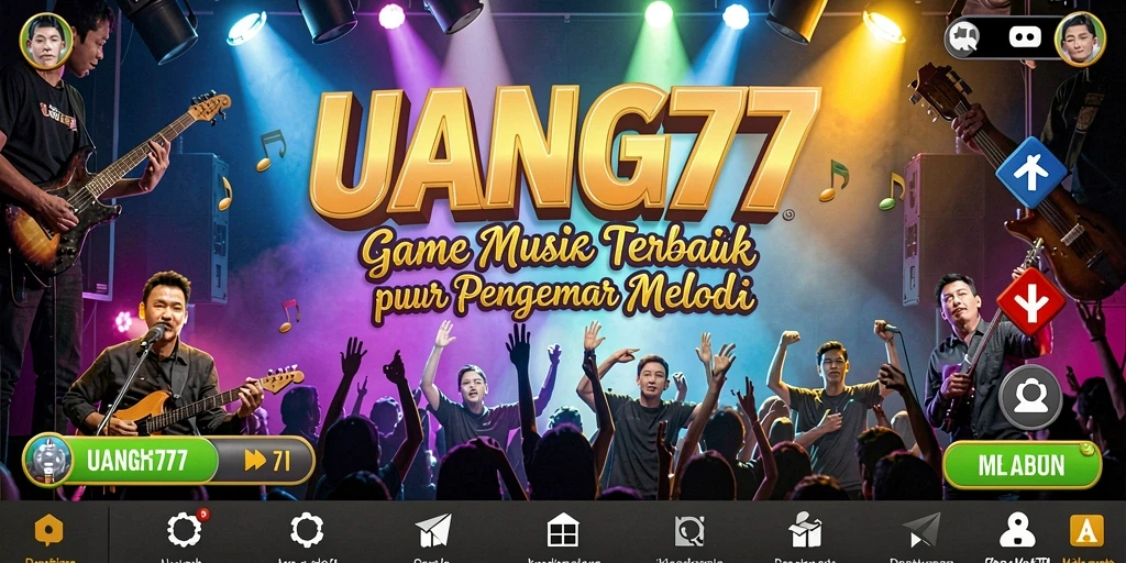 Tampilan gameplay UANG77 menampilkan interaksi dengan musik yang menyenangkan.