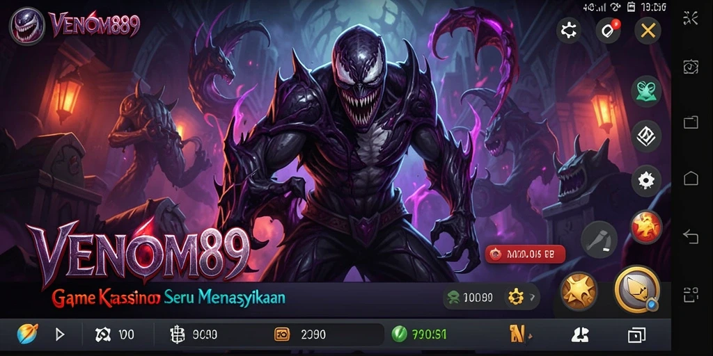 Screenshot gameplay VENOM889 menampilkan aksi kasino yang mendebarkan.